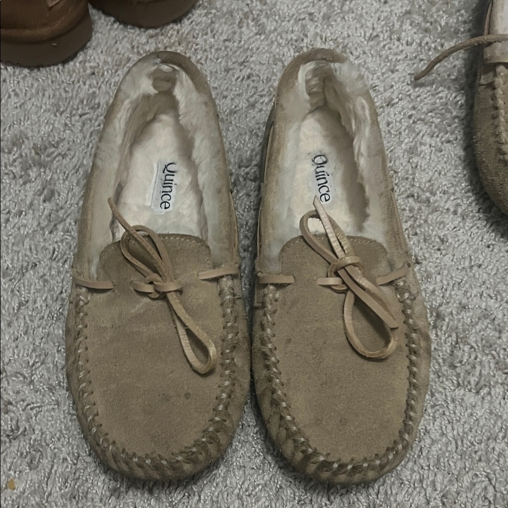 Quince sherling slippers size 10